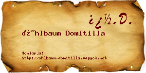 Öhlbaum Domitilla névjegykártya